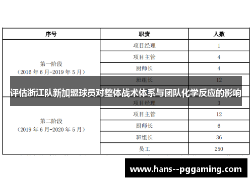 评估浙江队新加盟球员对整体战术体系与团队化学反应的影响